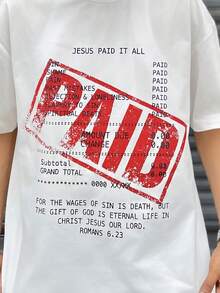 Ngobest Haus Ngobest Haus 男士新款时尚嘻哈印花T恤 - 白色 - 查看 3