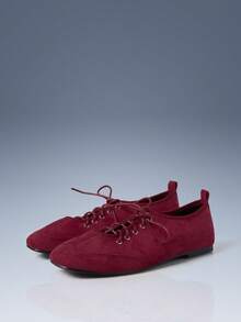 CUCCOO GRLICON Women Flats - Burgundy - View 1
