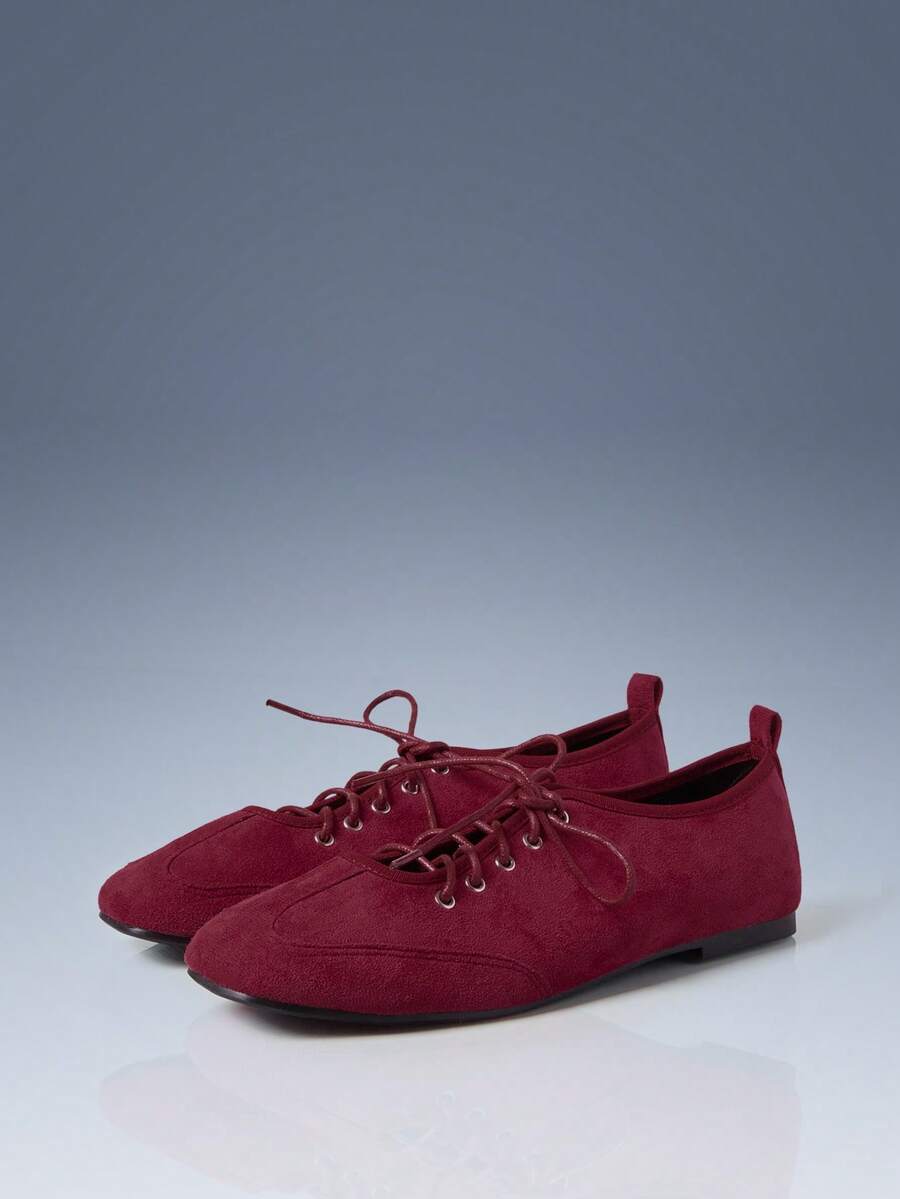 CUCCOO GRLICON Women Flats - Burgundy - View 1