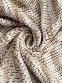 SHEIN 2pcs Maternity Casual Striped Top And Shorts Set - Khaki - View 8