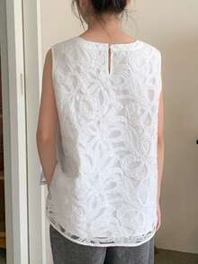 DAZY 少女印花休闲百搭日常圆领上衣（夏季款） - 白色 - 查看 6