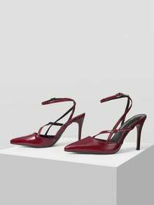 Mnmlis Women Pumps - Burgundy - View 3