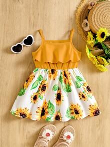 SHEIN 可爱卡通图案女宝宝夏季连衣裙 - 白色 - 查看 7