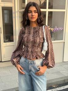 Aidyla 时尚休闲长袖女式衬衫 - 彩色 - 查看 4