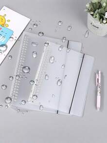 A5 B5 Notebook PP Cover Detachable Transparent Binder Refill Paper Loose Leaf Spiral Ring Planner For Office Work Supplies Journal Diary - Clear - View 12