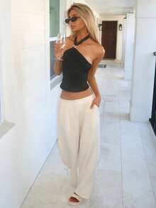 Sydney Algeri 秋季/冬季/返校季/乡村音乐会/女士音乐会露背上衣/外出/生日/万圣节服装/休闲/千禧年/2000年代/90年代/性感/西部牛仔女装/波西米亚风/乡村风/夜店/办公室/鸡尾酒会/复古/紧身/锐舞音乐节/趣味/优雅/老钱/街头服饰/度假/乡村音乐会/工作/端庄/春假/单身派对/音乐会/基础款/毕业/万圣节/抹胸/白色上衣 - 黑色 - 查看 5