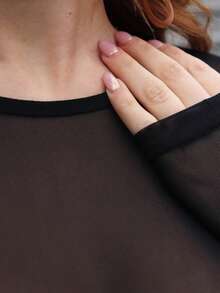 SILVIA DI SANTO See Through Mesh Bodysuit Without Lingerie - Black - View 5