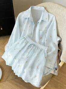 GlowEve CURVE Damen Große Größen Blumen Lässig Outfit, Frühling/Sommer - Weiss - Übersicht 1