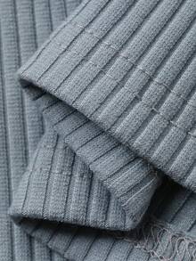 DAZY Young Girl Elastic Waist Mesh Patchwork Ruffle Hem 2 In 1 Pants - Blue - View 7