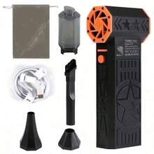 High-Speed Strong Airflow Turbo Jet Fan, Knob-Style Speed Adjustment, Suitable For Dusting, Snow Blowing, Leaf Blowing On Computers, Cars, Etc., - Multicolor - View 10