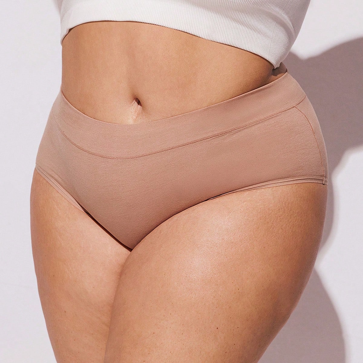 Paquete de 3 bragas de algodón de talle alto para mujer - Negro