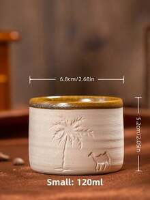 Zazumi Cốc cà phê hình lạc đà và cây cọ - Cốc sứ chủ đề sa mạc dành cho người Ả Rập, món quà lý tưởng cho tháng Ramadan và các buổi họp mặt gia đình (120ml/250ml/310ml) - Nhiều màu - Xem 6
