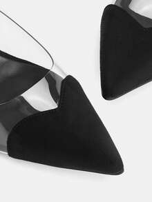 Glitzique Giày cao gót mũi nhọn màu đen cho nữ, giày cao gót thời trang thanh lịch gợi cảm, thoải mái hàng ngày, tôn lên chiều dài chân - màu đen - Xem 12