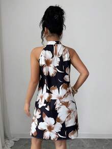 SHEIN Elenzya 新款印花无袖连衣裙，优雅休闲度假沙滩装，适合女士，春夏款 - 彩色 - 查看 2