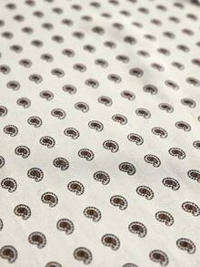 Aveloria Modichic Áo kiểu dáng thanh lịch, rộng rãi, in họa tiết hoa Paisley và hoa điều, chất liệu chiffon xếp lớp, cổ bèo nhún, cài cúc phía trước, phong cách cổ điển dành cho nữ. - Màu be - Xem 7