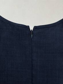 GlowEve A Two Pieces Autumn Set For Women's Elegant And Commuting Style Woven Together - Navy Blue - View 4