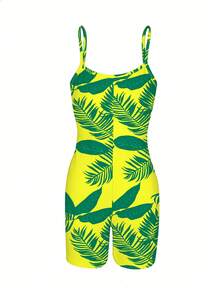 BamGleam Mono informal de mujer con estampado floral all-over - Amarillo - Ver 3