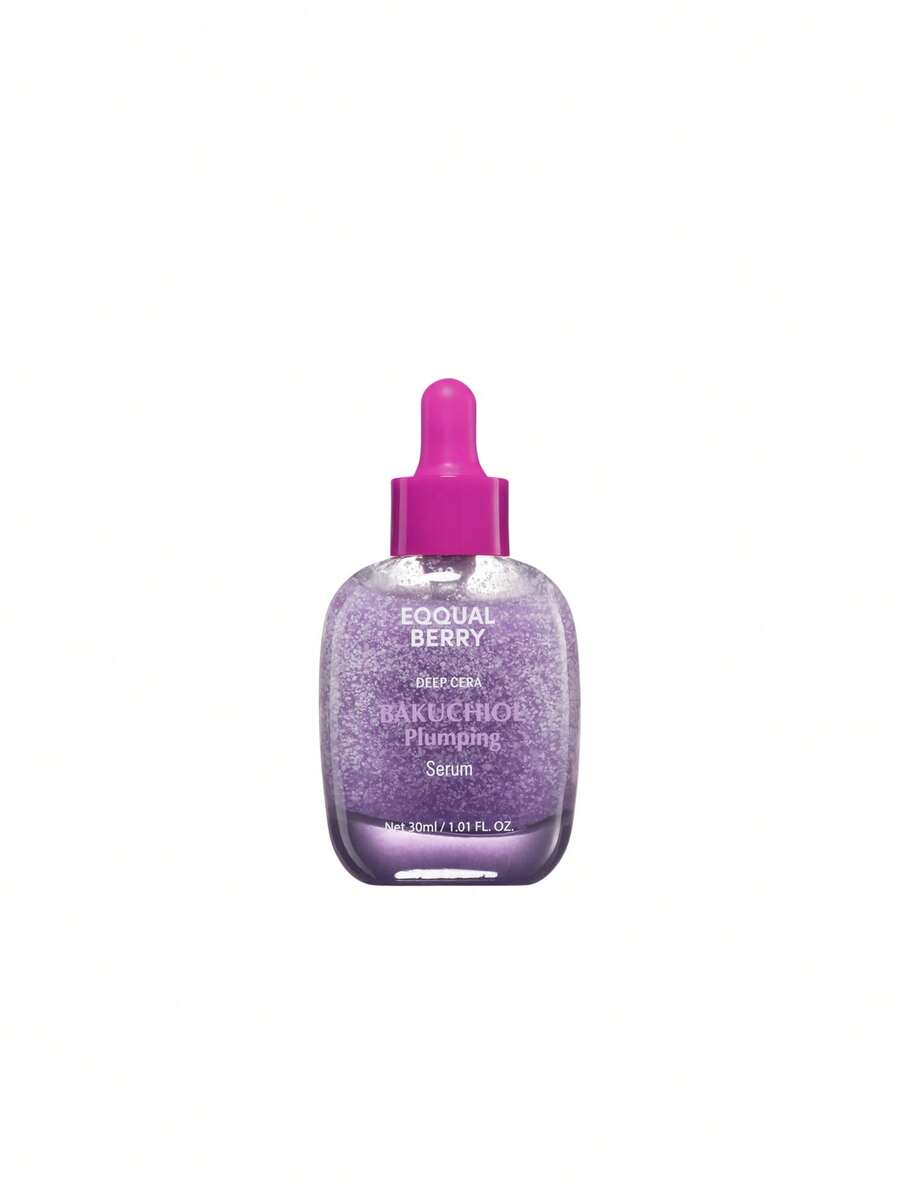 Eqqualberry Bakuchiol Plumping Serum 30 Ml – Ceramide Infused For Deep Hydration, Firming And Anti-Wrinkle Treatment, Fine Line Reduction For Mature Skin, Nighttime Recovery, Radiant Glow Finish, Daily Beauty Routine - Clear - View 1