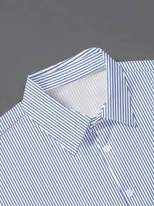 Manfinity Joysei 男士条纹休闲短袖衬衫 - 彩色 - 查看 3