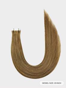 20pcs Tape In Hair Extensions Dark Brown #30 Color 18-26Inch Tape In Hair Extensions Human Hair 50g Remy Human Hair Extensions Tape In Hair Tape Ins Hair Extensions - S30 - View 2