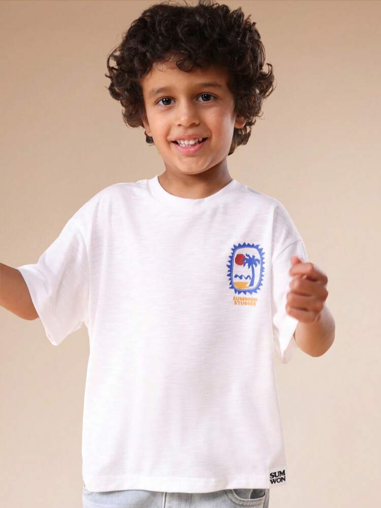 Oversized Monte Carlo Graphic Tee With Crew Neck