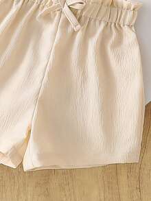 SHEIN Set de 2 piezas con parte superior estampada con arcoíris y corazones y pantalones cómodos para niñas pequeñas - Verde - Ver 7