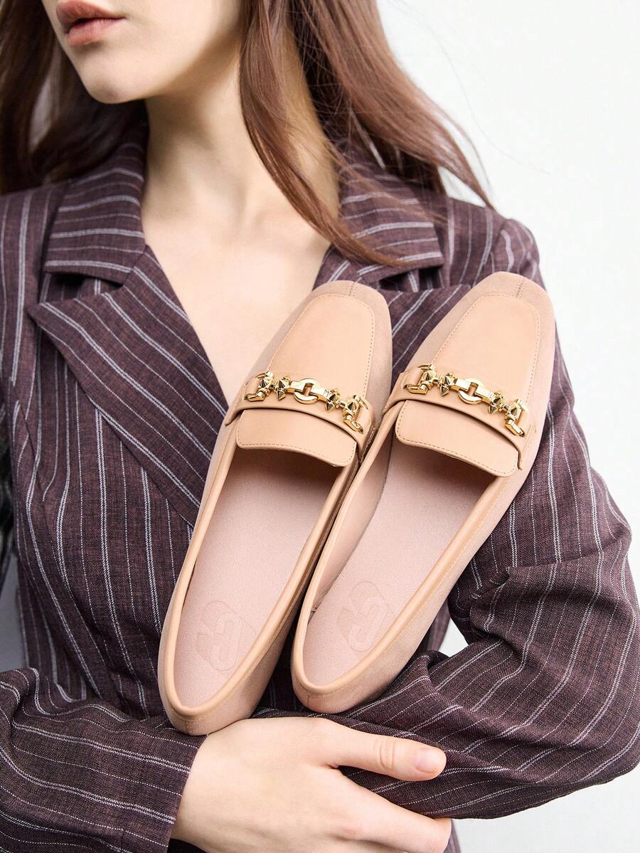 CUCCOO BIZCHIC 女士金属装饰休闲日常时尚鞋 - 駝色 - 查看 1