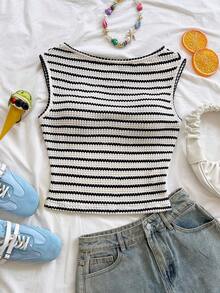 Soleia Women's Casual Striped Pattern Fitted Blouse, Suitable For Summer Vacation And Daily Commute - Multicolor - View 4