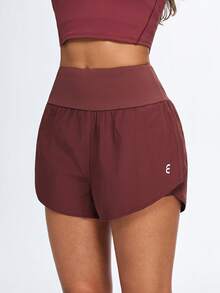 Eassivo Eassivo Women's Casual Fitness Sports Skirt Pants With Pockets, Yoga Pants, Running - Burgundy - View 6