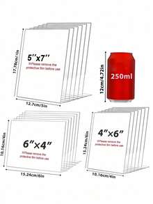 Acrylic Sign Holder 4x6 Inch, Clear Tabletop Menu Stand With Slant Back, Transparent File Table Display For Restaurant Wedding Office Retail, 6 Or 10-Pack For Parties Reception Fair Decoration - Multicolor - View 8
