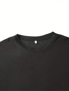 Men's fashionable printed short-sleeved crew neck casual summer short-sleeved top, machine washable, comfortable outdoor casual wear, machine washable shirt - Negro - Ver 5