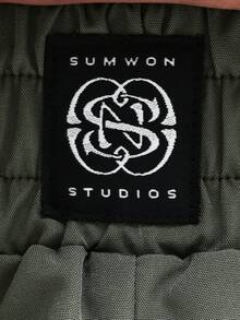 SUMWON Men's Relaxed Poplin Bermuda Shorts With Comfortable Cuffed Hem For Summer Casual Wear Plain - Army Green - View 6