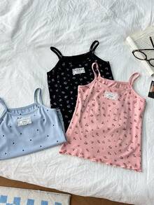 DAZY Young Girl Casual Ditsy Floral Camisole, Summer - Multicolor - View 5