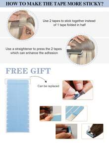 20pcs Tape In Hair Straight Natural Black Color 150% 18-26 Inch Human Hair Tape In Hair Extension Tape In Hair Tape Ins Hair Extensions - SNatural - View 12