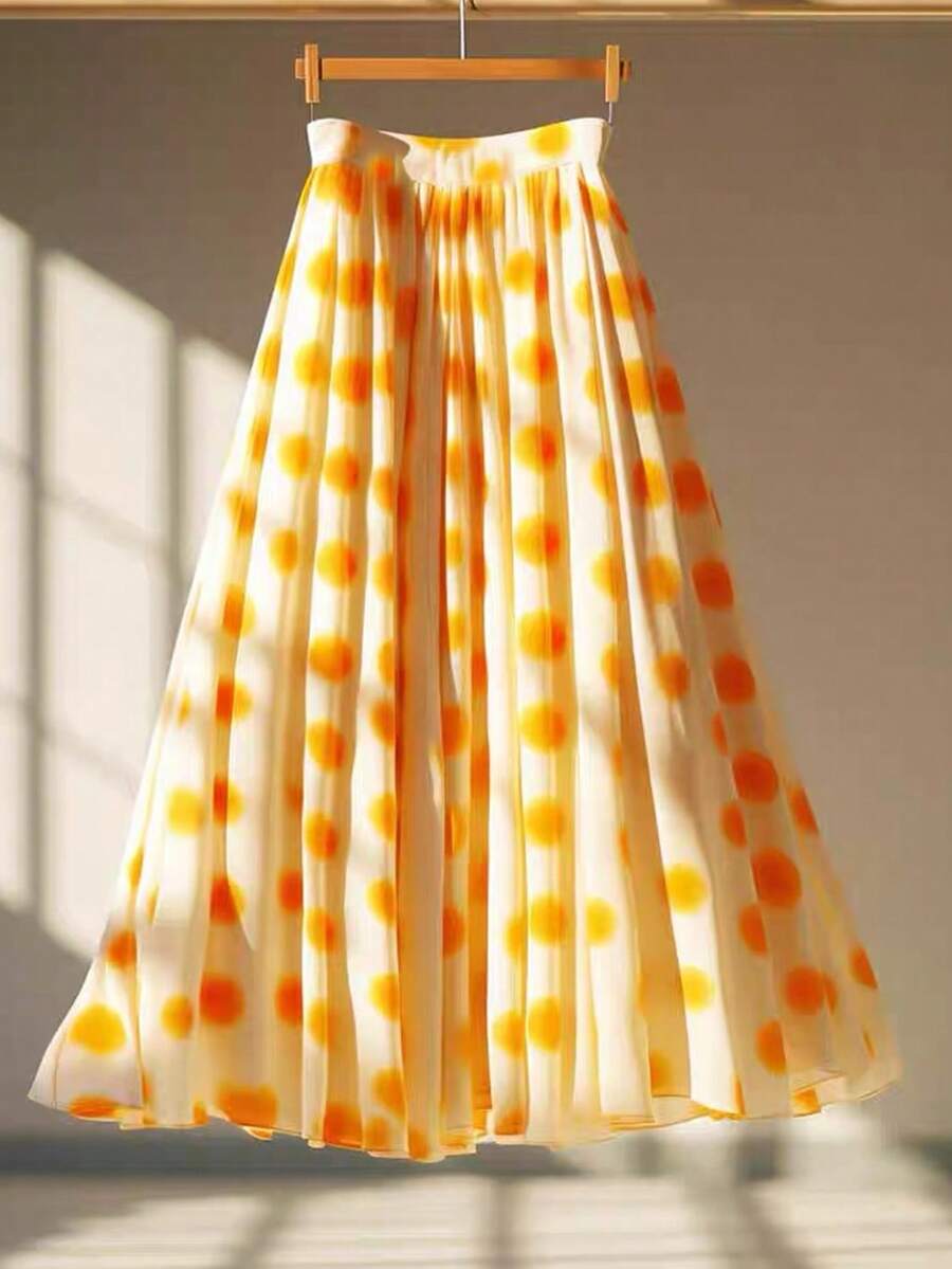 GlowEve Summer Fashion New Dopamine Hazy Polka Dot Women Skirt - Multicolor - View 1