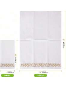 25/50/100 chiếc khăn ăn dùng một lần chất liệu giả vải lanh, khăn lau tay dùng một lần cho phòng tắm, tiệc tùng, đám cưới, bữa tối, màu vàng, 12" x 17" - Vàng - Xem 3