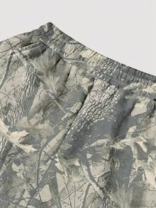 SHEIN Women's All-Over Print Elastic Waist Casual Loose Fit Wide Leg Sweatpants - Multicolor - View 3