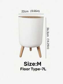 1pc Portable Waste Bin,Kitchen,Bathroom,Home,Household Supplies - White - View 16