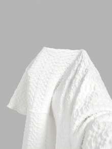 SHEIN MOD Đầm dạ hội cỡ lớn gợi cảm cổ chữ V dáng đuôi cá, trang trí sao biển kim loại, dây buộc cổ sau lưng hở, chất liệu vải có họa tiết, kiểu dáng thanh lịch, thích hợp cho kỳ nghỉ nữ, lễ tốt nghiệp, dự tiệc cưới. - trắng - Xem 8