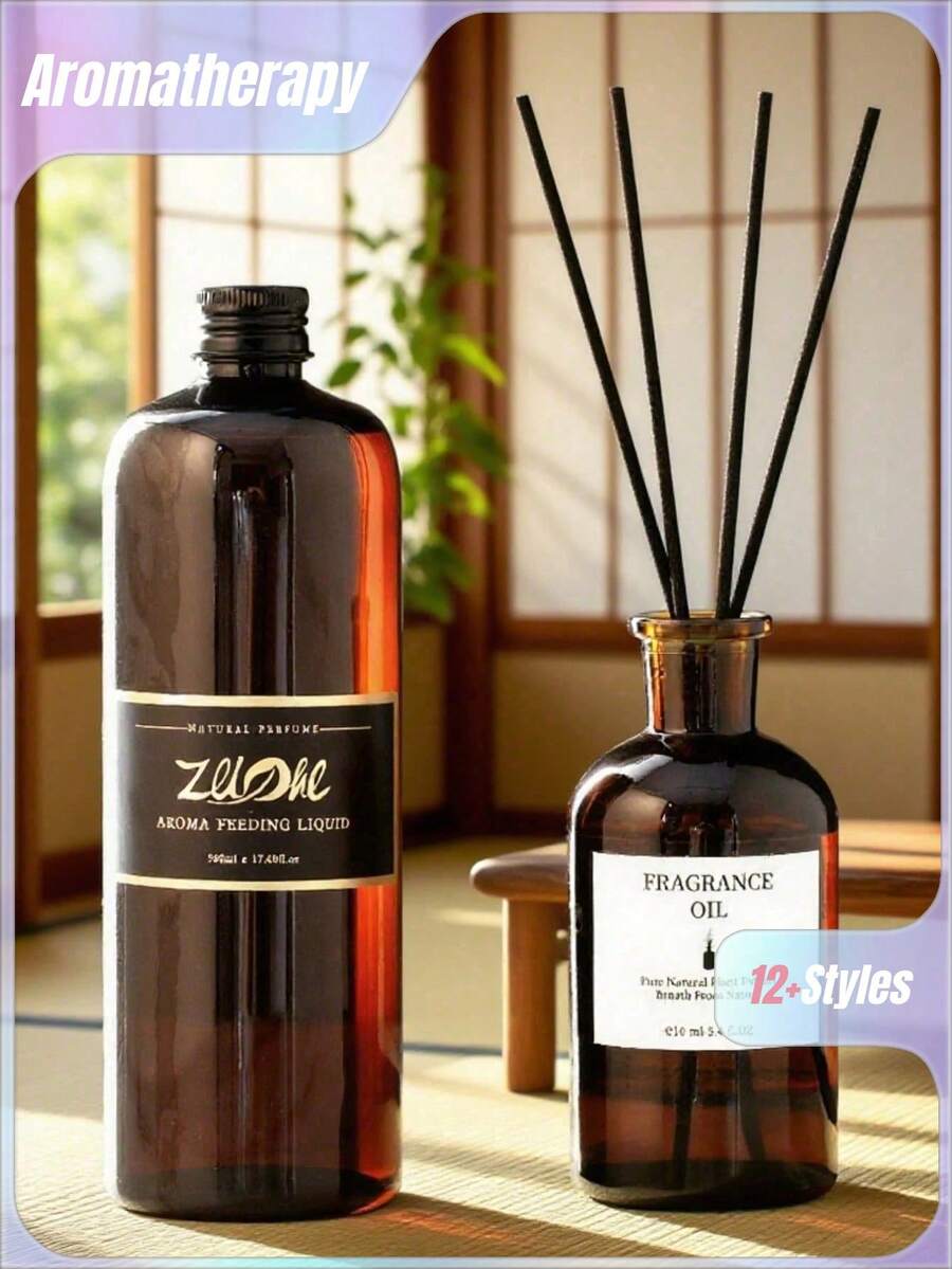 1pc 500ml Refill Fragrance Liquid, Air Freshener, Bathroom Supplies, Deodorizer, Essential Oil Liquid, Candle Making, Aroma Diffuser, Valentine's Day, Wedding, Halloween, Christmas Gifts, Aromatherapy, Diffuser, Home Fragrance, House Freshener, For Indoor Use - 多色-500ml - 查看 1