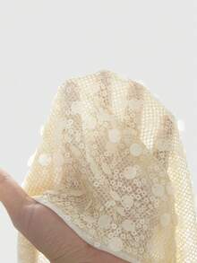 ROMWE Avant Canotta da donna in stile Y2K vintage, con scollo a V profondo, schiena scoperta e drappeggio con paillettes - Albicocca - Visualizzare 5