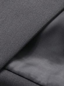 FRIFUL Áo blazer nữ màu xám trơn dáng rộng cổ chữ V có túi trang trí, kiểu dáng thường ngày. - Xám - Xem 7