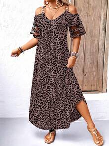 EMERY ROSE Đầm maxi tay ngắn trễ vai cỡ lớn dành cho nữ. - Nhiều màu - Xem 1