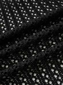 SHEIN Teen Girls Off Shoulder Knot Side Cover Up Dress Without Bikini, Summer Beach Vacation Dress With Ruched Butterfly Tie Design - Black - View 3