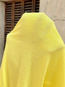 SHEIN 孕妇休闲柠檬字母印花短袖T恤，夏季 - 黃色 - 查看 6