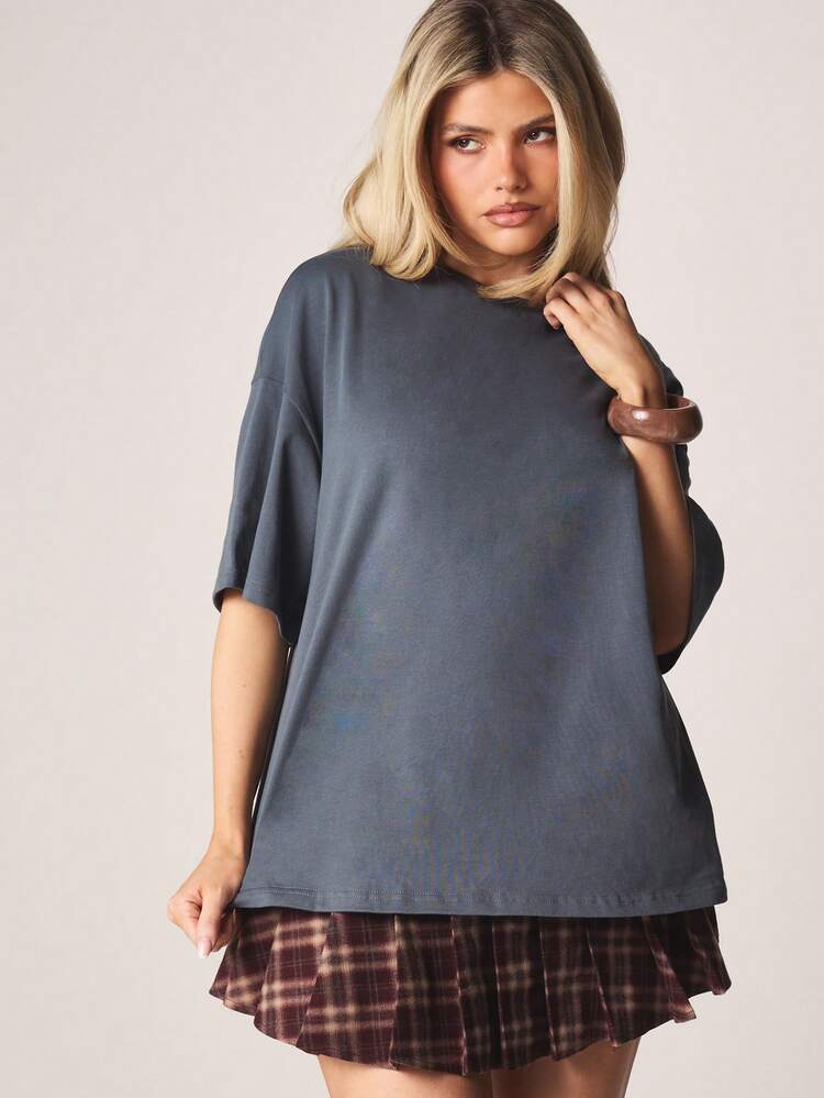 MISSGUIDED ロッククロスプリント 半袖クルーネック ビンテージグラフィックTシャツ レトロミュージックバンドスタイル カジュアルで快適なオーバーサイズ酸洗いTシャツ