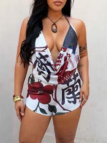 Rustia 2pcs/Set Fashionable Spaghetti Strap Camisole Top And Bodycon Mini Skirt, Sexy Vacation Outfit - Multicolor - View 3