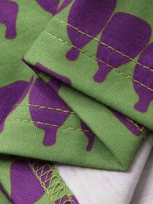 DAZY 男士印花弹力腰休闲裤，春夏款 - 彩色 - 查看 3