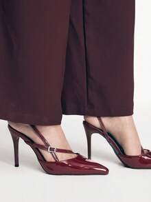 Mnmlis Women Pumps - Burgundy - View 2