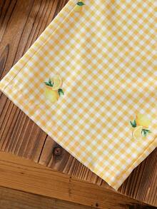 Vintaside Kids 女童夏季无袖吊带背心时尚度假简约抽绳背心搭配休闲简约长裤套装，适合夏季海滩郊游、旅游度假穿着。 - 黃色 - 查看 5